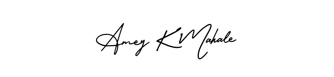 How to make Amey K Mahale name signature. Use AmerikaSignatureDemo-Regular style for creating short signs online. This is the latest handwritten sign. Amey K Mahale signature style 3 images and pictures png
