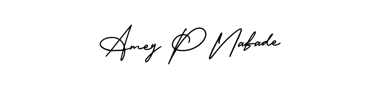 It looks lik you need a new signature style for name Amey P Nafade. Design unique handwritten (AmerikaSignatureDemo-Regular) signature with our free signature maker in just a few clicks. Amey P Nafade signature style 3 images and pictures png