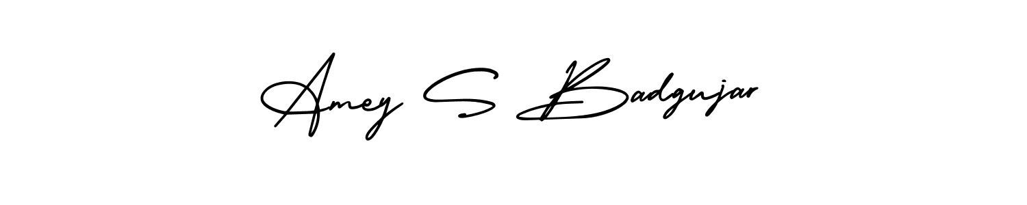 How to make Amey S Badgujar signature? AmerikaSignatureDemo-Regular is a professional autograph style. Create handwritten signature for Amey S Badgujar name. Amey S Badgujar signature style 3 images and pictures png