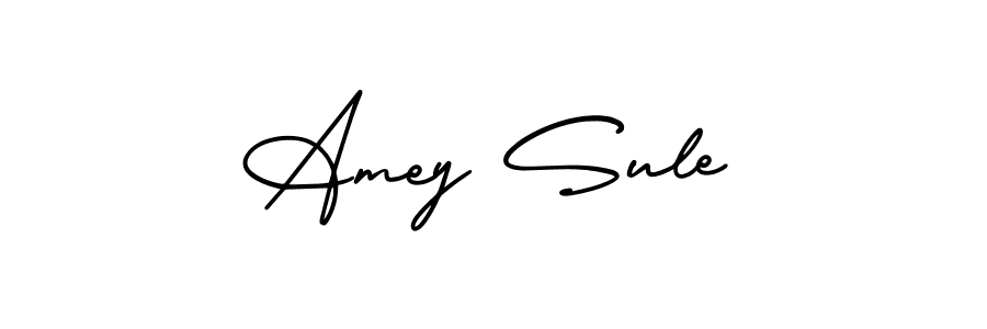 Use a signature maker to create a handwritten signature online. With this signature software, you can design (AmerikaSignatureDemo-Regular) your own signature for name Amey Sule. Amey Sule signature style 3 images and pictures png