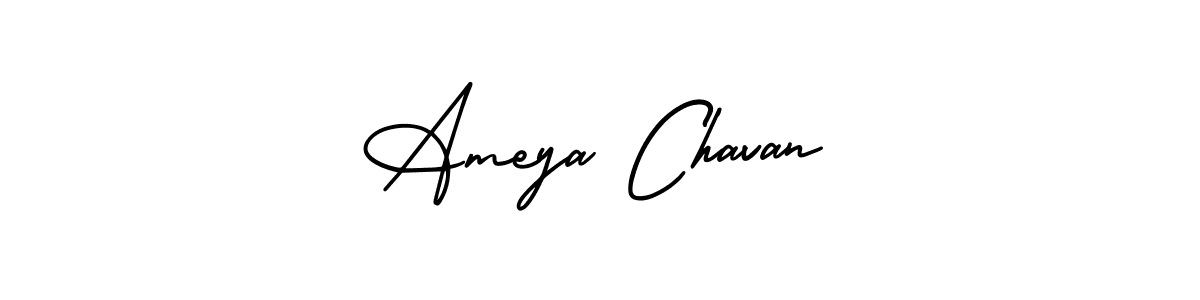 How to make Ameya Chavan name signature. Use AmerikaSignatureDemo-Regular style for creating short signs online. This is the latest handwritten sign. Ameya Chavan signature style 3 images and pictures png