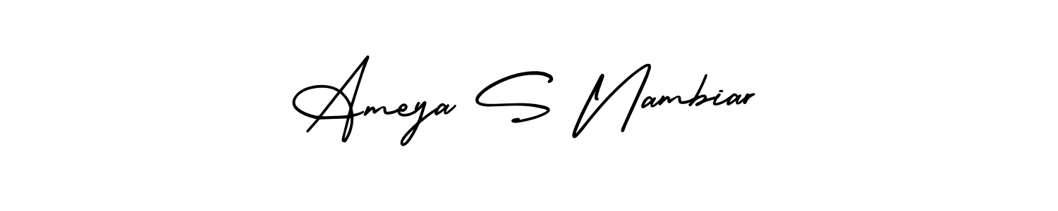Check out images of Autograph of Ameya S Nambiar name. Actor Ameya S Nambiar Signature Style. AmerikaSignatureDemo-Regular is a professional sign style online. Ameya S Nambiar signature style 3 images and pictures png