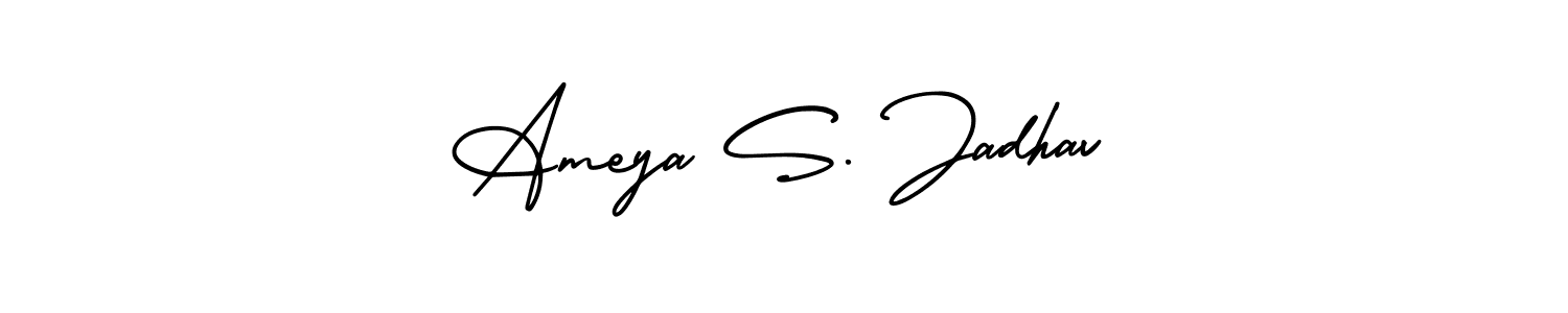 See photos of Ameya S. Jadhav official signature by Spectra . Check more albums & portfolios. Read reviews & check more about AmerikaSignatureDemo-Regular font. Ameya S. Jadhav signature style 3 images and pictures png