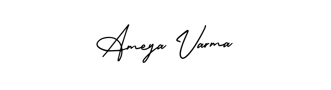 How to Draw Ameya Varma signature style? AmerikaSignatureDemo-Regular is a latest design signature styles for name Ameya Varma. Ameya Varma signature style 3 images and pictures png