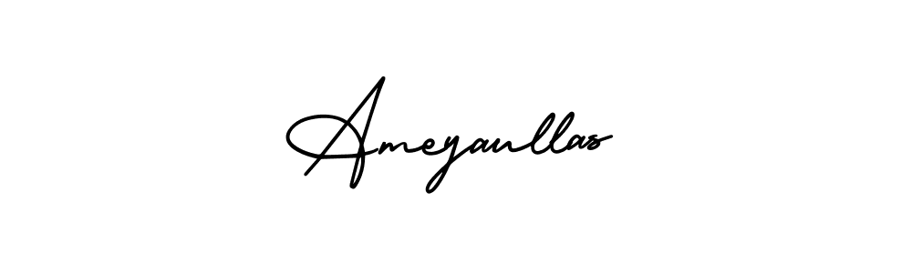 It looks lik you need a new signature style for name Ameyaullas. Design unique handwritten (AmerikaSignatureDemo-Regular) signature with our free signature maker in just a few clicks. Ameyaullas signature style 3 images and pictures png
