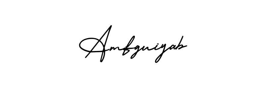 How to make Amfguiyab name signature. Use AmerikaSignatureDemo-Regular style for creating short signs online. This is the latest handwritten sign. Amfguiyab signature style 3 images and pictures png