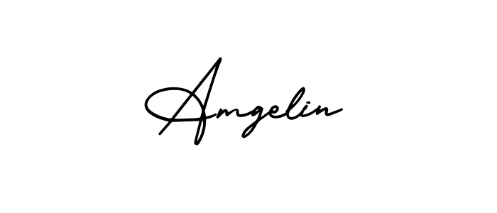 How to make Amgelin name signature. Use AmerikaSignatureDemo-Regular style for creating short signs online. This is the latest handwritten sign. Amgelin signature style 3 images and pictures png