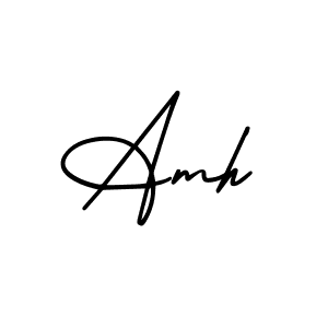 The best way (AmerikaSignatureDemo-Regular) to make a short signature is to pick only two or three words in your name. The name Amh include a total of six letters. For converting this name. Amh signature style 3 images and pictures png