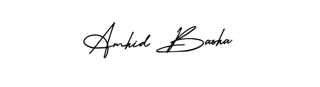 This is the best signature style for the Amhid Basha name. Also you like these signature font (AmerikaSignatureDemo-Regular). Mix name signature. Amhid Basha signature style 3 images and pictures png