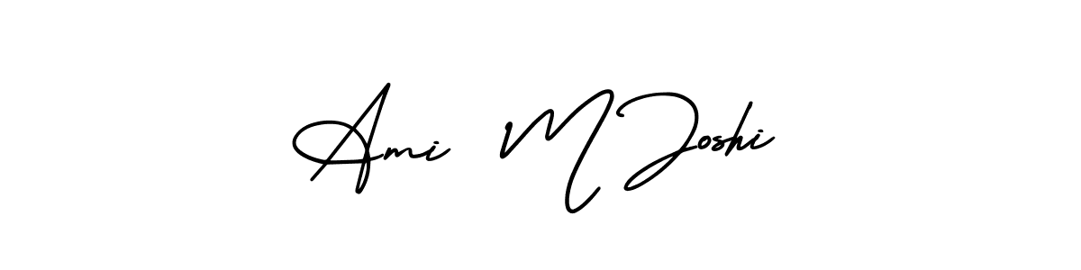 Create a beautiful signature design for name Ami  M Joshi. With this signature (AmerikaSignatureDemo-Regular) fonts, you can make a handwritten signature for free. Ami  M Joshi signature style 3 images and pictures png