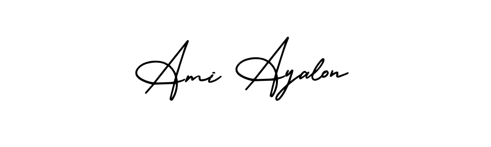 Create a beautiful signature design for name Ami Ayalon. With this signature (AmerikaSignatureDemo-Regular) fonts, you can make a handwritten signature for free. Ami Ayalon signature style 3 images and pictures png