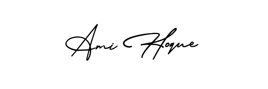 Create a beautiful signature design for name Ami Hoque. With this signature (AmerikaSignatureDemo-Regular) fonts, you can make a handwritten signature for free. Ami Hoque signature style 3 images and pictures png