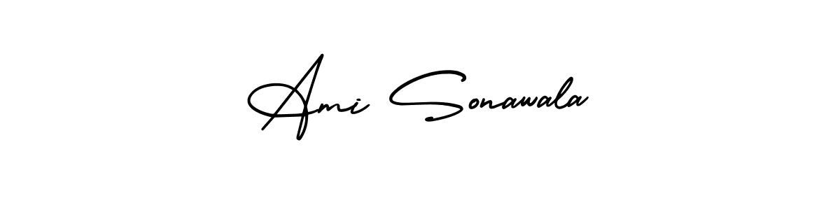 Design your own signature with our free online signature maker. With this signature software, you can create a handwritten (AmerikaSignatureDemo-Regular) signature for name Ami Sonawala. Ami Sonawala signature style 3 images and pictures png