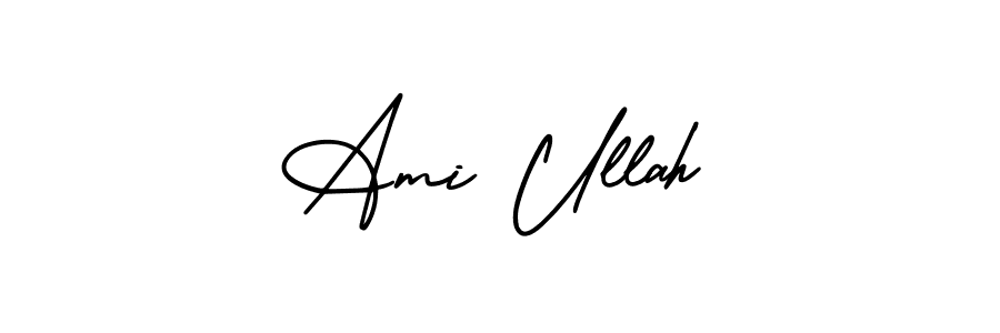 Also You can easily find your signature by using the search form. We will create Ami Ullah name handwritten signature images for you free of cost using AmerikaSignatureDemo-Regular sign style. Ami Ullah signature style 3 images and pictures png