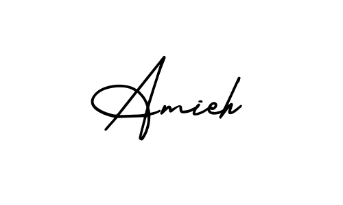 You should practise on your own different ways (AmerikaSignatureDemo-Regular) to write your name (Amieh) in signature. don't let someone else do it for you. Amieh signature style 3 images and pictures png