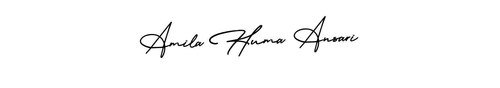 Also we have Amila Huma Ansari name is the best signature style. Create professional handwritten signature collection using AmerikaSignatureDemo-Regular autograph style. Amila Huma Ansari signature style 3 images and pictures png
