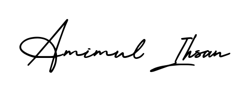 Generate high-definition signature styles for Amimul Ihsan. The AmerikaSignatureDemo-Regular typeface ensures crisp legibility and sophisticated design. Amimul Ihsan signature style 3 images and pictures png