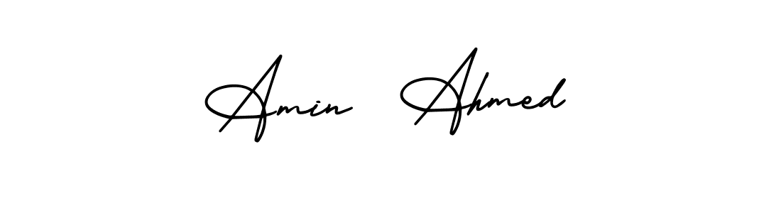 Similarly AmerikaSignatureDemo-Regular is the best handwritten signature design. Signature creator online .You can use it as an online autograph creator for name Amin  Ahmed. Amin  Ahmed signature style 3 images and pictures png