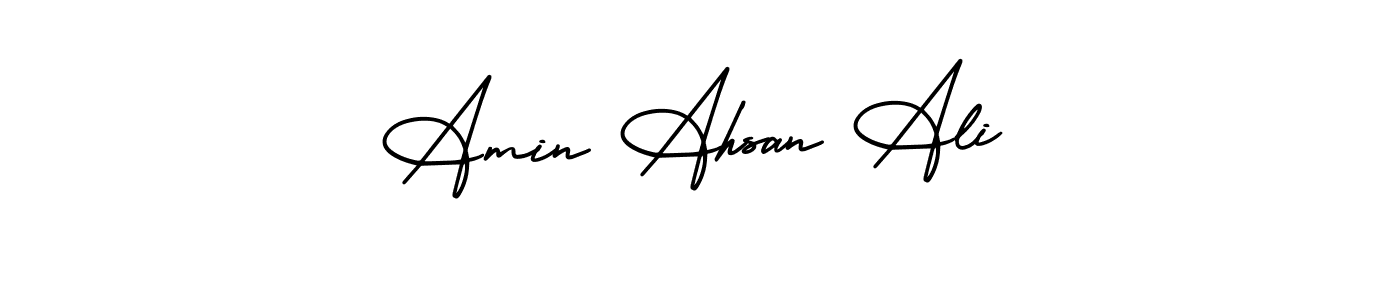 You should practise on your own different ways (AmerikaSignatureDemo-Regular) to write your name (Amin Ahsan Ali) in signature. don't let someone else do it for you. Amin Ahsan Ali signature style 3 images and pictures png