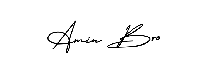 Make a beautiful signature design for name Amin Bro. With this signature (AmerikaSignatureDemo-Regular) style, you can create a handwritten signature for free. Amin Bro signature style 3 images and pictures png