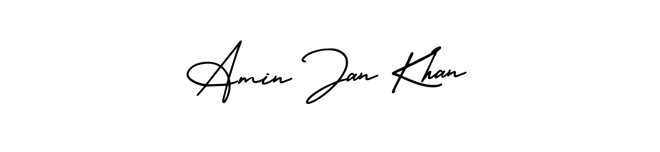 Use a signature maker to create a handwritten signature online. With this signature software, you can design (AmerikaSignatureDemo-Regular) your own signature for name Amin Jan Khan. Amin Jan Khan signature style 3 images and pictures png