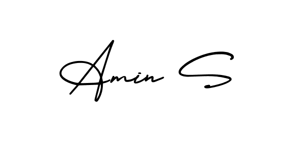 You can use this online signature creator to create a handwritten signature for the name Amin S. This is the best online autograph maker. Amin S signature style 3 images and pictures png