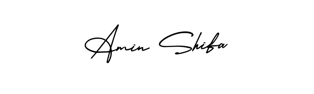 Similarly AmerikaSignatureDemo-Regular is the best handwritten signature design. Signature creator online .You can use it as an online autograph creator for name Amin Shifa. Amin Shifa signature style 3 images and pictures png