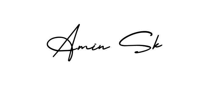 Amin Sk stylish signature style. Best Handwritten Sign (AmerikaSignatureDemo-Regular) for my name. Handwritten Signature Collection Ideas for my name Amin Sk. Amin Sk signature style 3 images and pictures png