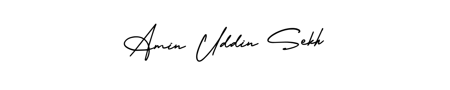 Design your own signature with our free online signature maker. With this signature software, you can create a handwritten (AmerikaSignatureDemo-Regular) signature for name Amin Uddin Sekh. Amin Uddin Sekh signature style 3 images and pictures png