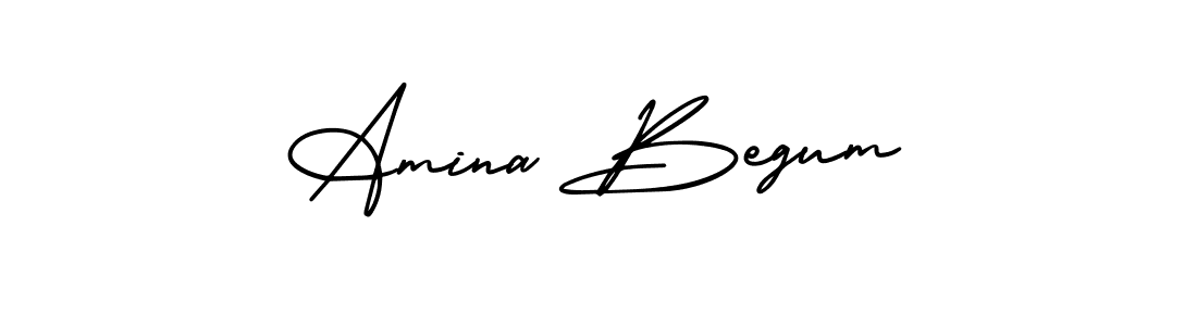Amina Begum stylish signature style. Best Handwritten Sign (AmerikaSignatureDemo-Regular) for my name. Handwritten Signature Collection Ideas for my name Amina Begum. Amina Begum signature style 3 images and pictures png