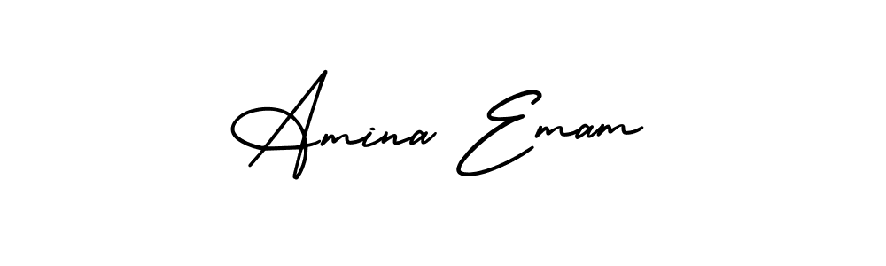 Amina Emam stylish signature style. Best Handwritten Sign (AmerikaSignatureDemo-Regular) for my name. Handwritten Signature Collection Ideas for my name Amina Emam. Amina Emam signature style 3 images and pictures png