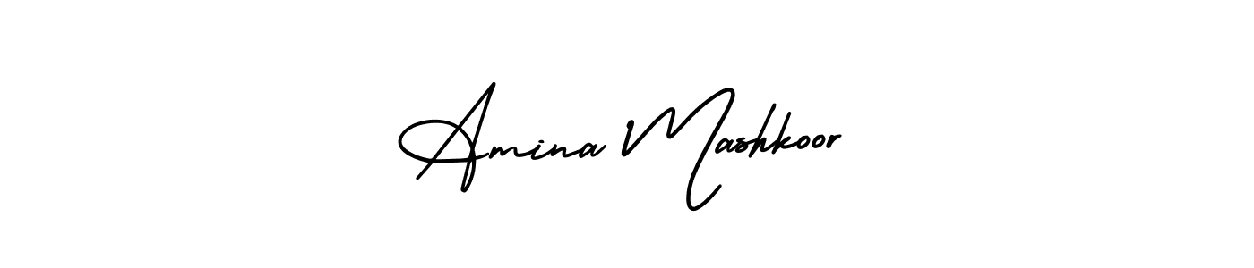 Design your own signature with our free online signature maker. With this signature software, you can create a handwritten (AmerikaSignatureDemo-Regular) signature for name Amina Mashkoor. Amina Mashkoor signature style 3 images and pictures png