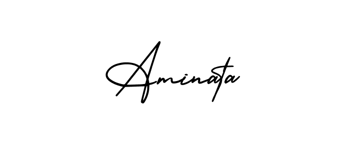 It looks lik you need a new signature style for name Aminata. Design unique handwritten (AmerikaSignatureDemo-Regular) signature with our free signature maker in just a few clicks. Aminata signature style 3 images and pictures png