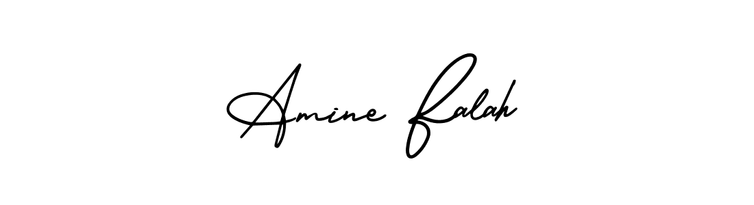 Create a beautiful signature design for name Amine Falah. With this signature (AmerikaSignatureDemo-Regular) fonts, you can make a handwritten signature for free. Amine Falah signature style 3 images and pictures png