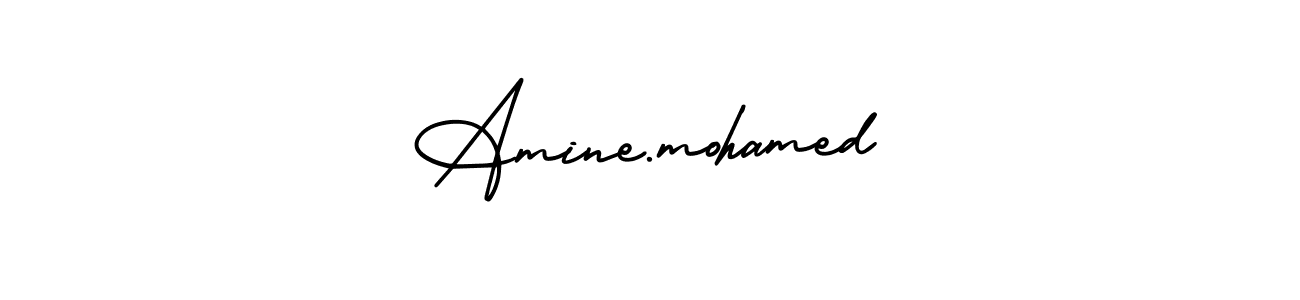 Use a signature maker to create a handwritten signature online. With this signature software, you can design (AmerikaSignatureDemo-Regular) your own signature for name Amine.mohamed. Amine.mohamed signature style 3 images and pictures png