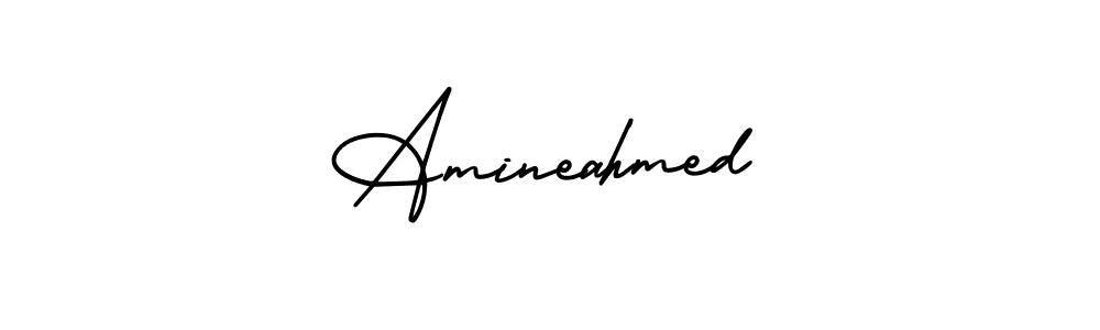 How to make Amineahmed signature? AmerikaSignatureDemo-Regular is a professional autograph style. Create handwritten signature for Amineahmed name. Amineahmed signature style 3 images and pictures png