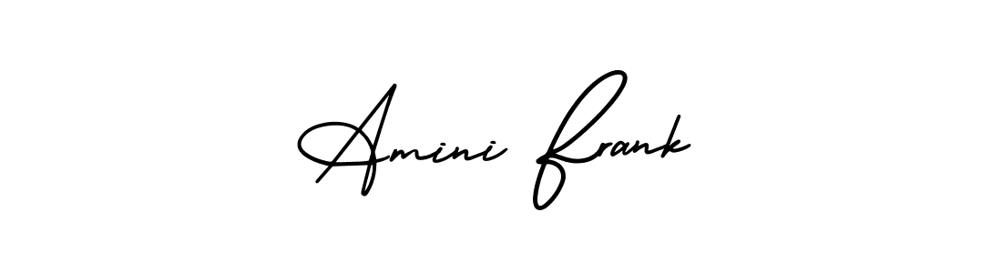 Use a signature maker to create a handwritten signature online. With this signature software, you can design (AmerikaSignatureDemo-Regular) your own signature for name Amini Frank. Amini Frank signature style 3 images and pictures png