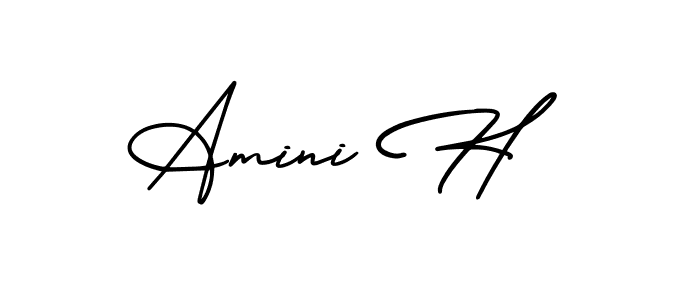 Also we have Amini H name is the best signature style. Create professional handwritten signature collection using AmerikaSignatureDemo-Regular autograph style. Amini H signature style 3 images and pictures png