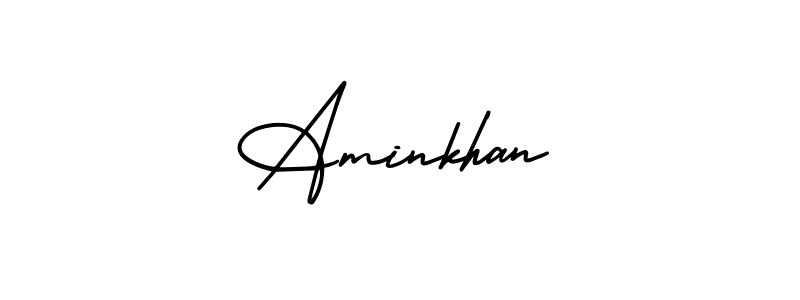 Create a beautiful signature design for name Aminkhan. With this signature (AmerikaSignatureDemo-Regular) fonts, you can make a handwritten signature for free. Aminkhan signature style 3 images and pictures png