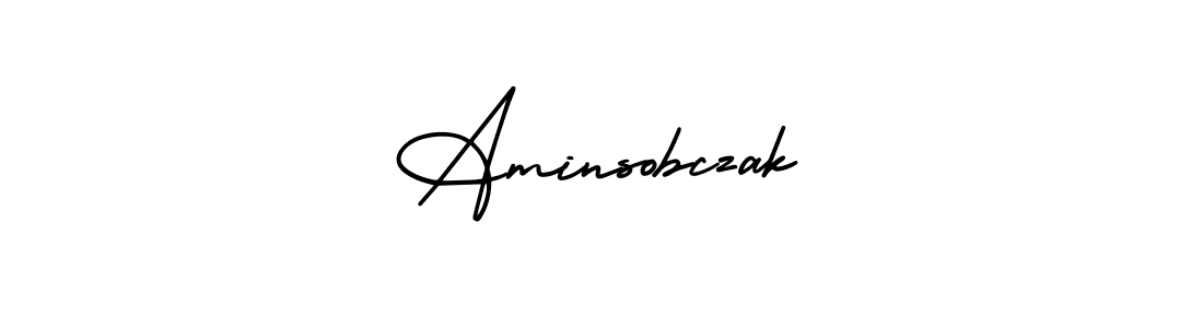 This is the best signature style for the Aminsobczak name. Also you like these signature font (AmerikaSignatureDemo-Regular). Mix name signature. Aminsobczak signature style 3 images and pictures png