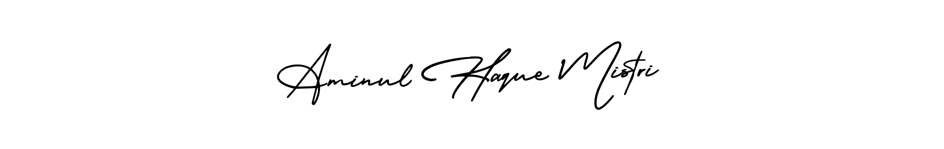 Make a beautiful signature design for name Aminul Haque Mistri. With this signature (AmerikaSignatureDemo-Regular) style, you can create a handwritten signature for free. Aminul Haque Mistri signature style 3 images and pictures png