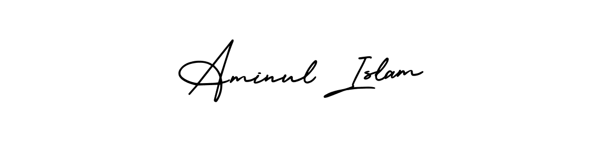Make a beautiful signature design for name Aminul Islam. With this signature (AmerikaSignatureDemo-Regular) style, you can create a handwritten signature for free. Aminul Islam signature style 3 images and pictures png