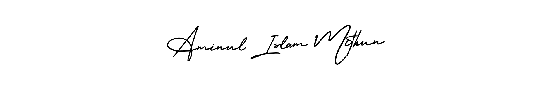 AmerikaSignatureDemo-Regular is a professional signature style that is perfect for those who want to add a touch of class to their signature. It is also a great choice for those who want to make their signature more unique. Get Aminul Islam Mithun name to fancy signature for free. Aminul Islam Mithun signature style 3 images and pictures png