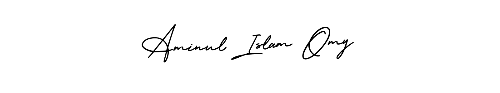 if you are searching for the best signature style for your name Aminul Islam Omy. so please give up your signature search. here we have designed multiple signature styles  using AmerikaSignatureDemo-Regular. Aminul Islam Omy signature style 3 images and pictures png