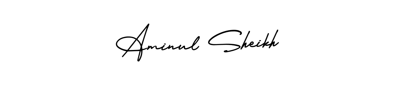 Make a beautiful signature design for name Aminul Sheikh. With this signature (AmerikaSignatureDemo-Regular) style, you can create a handwritten signature for free. Aminul Sheikh signature style 3 images and pictures png