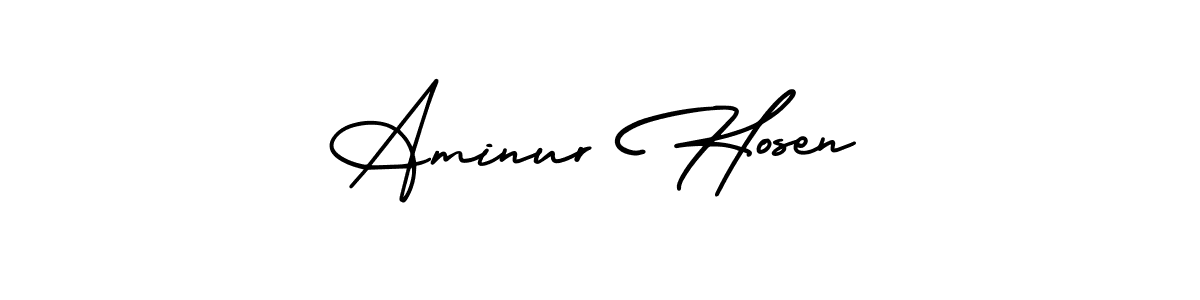 Create a beautiful signature design for name Aminur Hosen. With this signature (AmerikaSignatureDemo-Regular) fonts, you can make a handwritten signature for free. Aminur Hosen signature style 3 images and pictures png