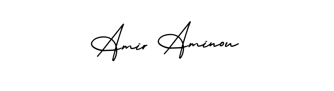 Amir Aminou stylish signature style. Best Handwritten Sign (AmerikaSignatureDemo-Regular) for my name. Handwritten Signature Collection Ideas for my name Amir Aminou. Amir Aminou signature style 3 images and pictures png