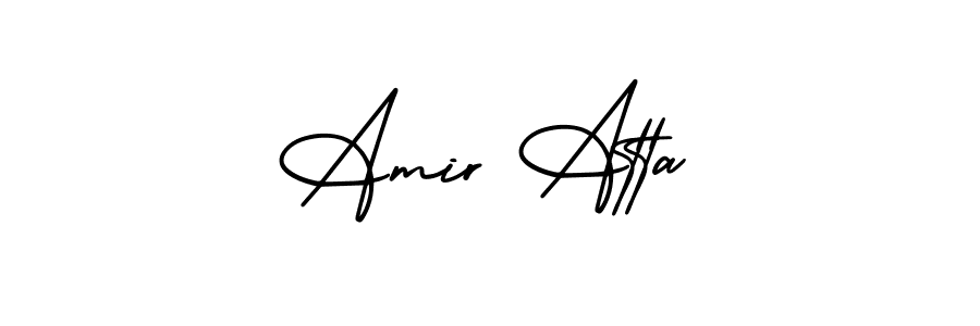 How to Draw Amir Atta signature style? AmerikaSignatureDemo-Regular is a latest design signature styles for name Amir Atta. Amir Atta signature style 3 images and pictures png