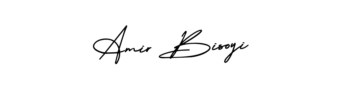 AmerikaSignatureDemo-Regular is a professional signature style that is perfect for those who want to add a touch of class to their signature. It is also a great choice for those who want to make their signature more unique. Get Amir Bisoyi name to fancy signature for free. Amir Bisoyi signature style 3 images and pictures png