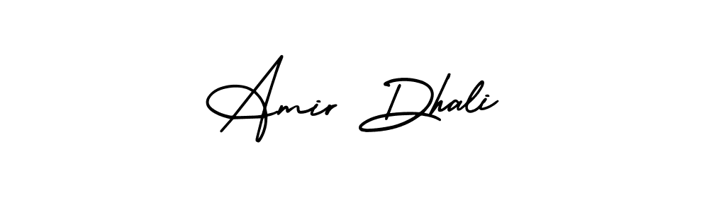 Similarly AmerikaSignatureDemo-Regular is the best handwritten signature design. Signature creator online .You can use it as an online autograph creator for name Amir Dhali. Amir Dhali signature style 3 images and pictures png